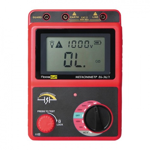 ПрофКиП Е6-36/1 мегаомметр (50 В … 1000 В) фотография 