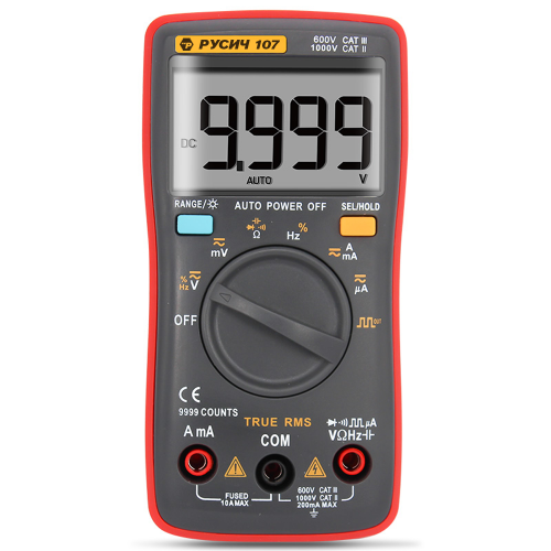 РУСИЧ 107 Цифровой мультиметр с генератором частот True RMS фотография 