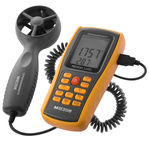 Термоанемометр с выносным датчиком МЕГЕОН 11005 - внешний вид фото 3 Термоанемометр с выносным датчиком МЕГЕОН 11005 фотография фото 3