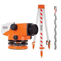 Комплект оптический нивелир RGK N-38 + штатив S6-N + рейка AMO S3
