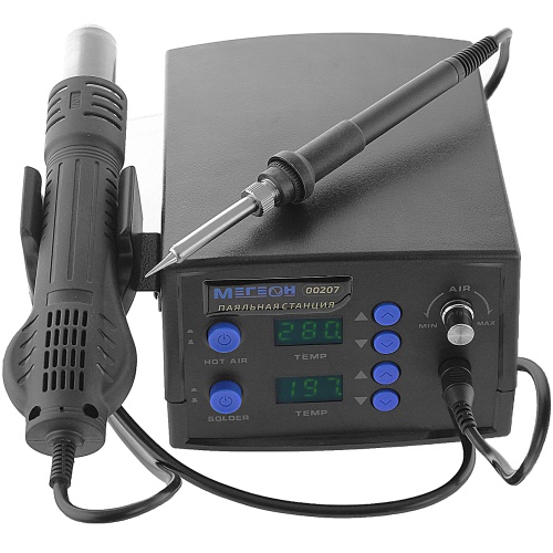Многофункциональная паяльная станция 2 в 1 МЕГЕОН 00207 фотография  фото 5