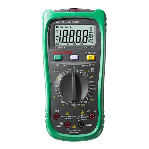 MS8260D Mastech цифровой мультиметр с детектором напряжения фотография 