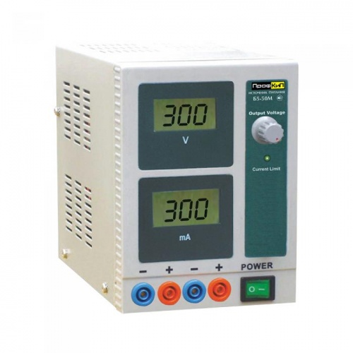 Источник питания ПрофКиП Б5-50М источник питания аналоговый (1; 0 В … 300 В; 0 мА … 300 мА) фотография 