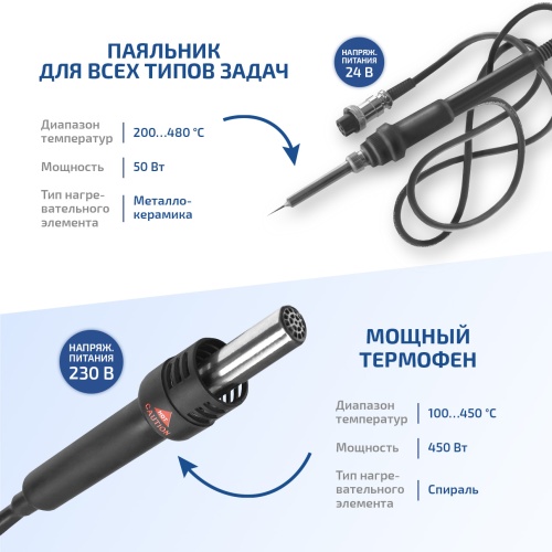 Комбинированная паяльная станция МЕГЕОН 00522 фотография  фото 5