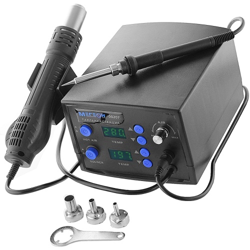 Многофункциональная паяльная станция 2 в 1 МЕГЕОН 00207 фотография  фото 6