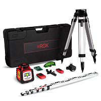 Комплект ротационного нивелира с раздвижным штативом RGK SP-100G COMBO с калибровкой