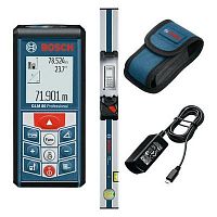 GLM 80 + R60 BOSCH Лазерный дальномер-уклономер в комплекте с направляющей шиной с дальностью действия 80 м