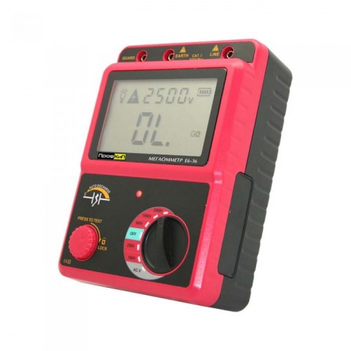 ПрофКиП Е6-36 мегаомметр (100 В … 2500 В) фотография 