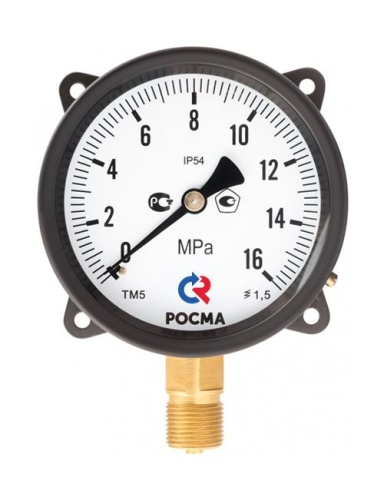 ТМ-510 IP54 кл 1,5 Манометр общетехнический 100 мм, тип ТМ серия 10, IP54, кл. 1,5, черный, Росма фотография  фото 7