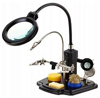 ALL-6598 Держатель платы с лупой и подсветкой