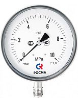 ТМ-621 Манометр коррозионностойкий промышленный, 150 мм, нерж сталь, кл. 1
